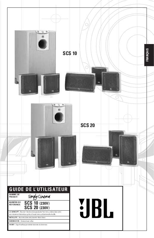 Notice JBL SCS 10 220 240V Trouver une solution à un problème JBL SCS 10 220 240V mode d